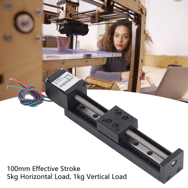 linear-motion-stage-100-มม-ค่าสัมประสิทธิ์แรงเสียดทานต่ำตารางสไลด์เชิงเส้นความจุโหลดขนาดใหญ่สำหรับการพิมพ์-3d