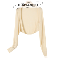 HUAYANG01คาร์ดิแกนแขนค้างคาวแบบสั้นสำหรับผู้หญิง,เสื้อครอปถักแบบลำลองสำหรับฤดูใบไม้ร่วง2023