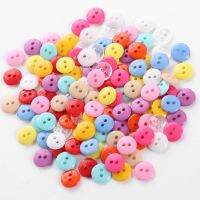 100PCs Acrylic Sewing Buttons 2 Holes Scrapbooking For Shirt Clothes 11.5MM