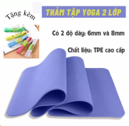 Thảm Tập YoGa, Thảm Tập Thể Dục Yoga Gym Tại Nhà TPE 2 Lớp Cao Cấp