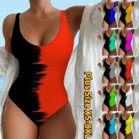 hotx 【cw】 Womens Swimwear Swimsuit Color Print Beachwear Outdoor Costume Clothing XS-8XL