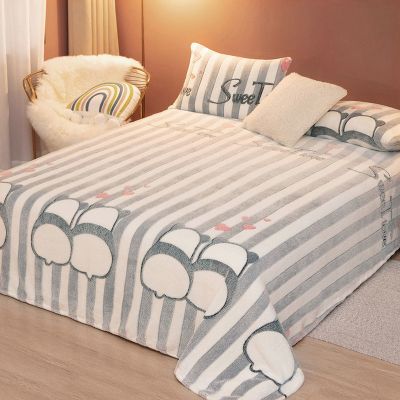 Make double sided with velvet bed to keep warm winter blanket sheet coral blanket thick blanket son single student dormitory children