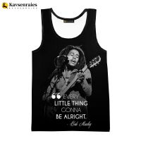 2023 New Summer Bob Marley 3D Vest Men Tank Tops Sleeveless Unisex Hip Hop Harajuku Streetwear Oversized Beach Undershirt