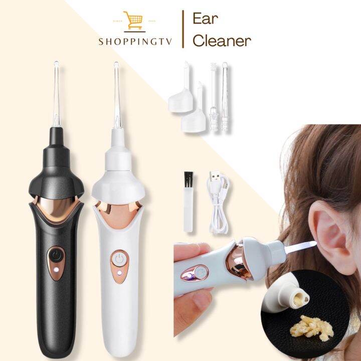Electric Vacuum Ear Cleaner Soft Spoon Head Charging Ear Wax Removal