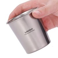 Lixada 290ml Lightweight Titanium Beer Cup Juice Tea Cup Camping Cup for Outdoor Camping Hiking Backpacking Picnic Bar Wine Tools