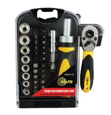 ชุดไขควงมินิ 35 ชิ้น Conso 35pc Screwdriver Set  รุ่น CS-536135 แถมฟรี ตลับเมตร ความยาว 5 เมตร