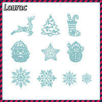 Laurance สติกเกอร์ติดกระจกติดหน้าต่างซานตาคลอสตกแต่งเทศกาลคริสต์มาสรูปดาว40ชิ้นอุปกรณ์งานปาร์ตี้ผ้าสักหลาดสำหรับบ้านจี้ของขวัญปีใหม่