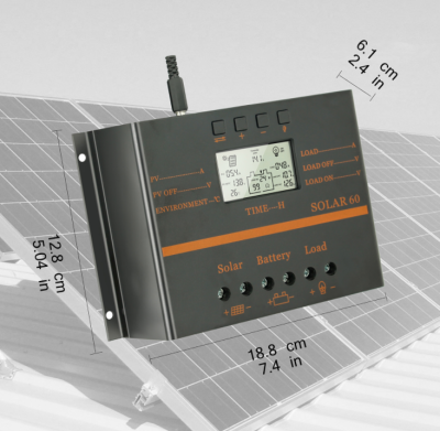 PWM แสงอาทิตย์โฟโตโวลตาอิก Power Generation Controller SoLar60 12V24V 60A ตัวควบคุมพลังงานแสงอาทิตย์