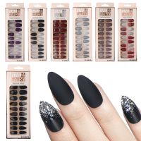 Ballerina Fake Nails Short Stiletto False Nails With Shiny Glitter Designs Nail Tools Sets Tips For Nails Press Nails With Glue