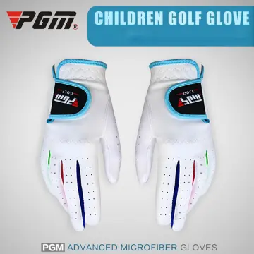 2Pcs Cute Kids Golf Gloves Leather Non-Slip Red White Left Right Handed  Warm