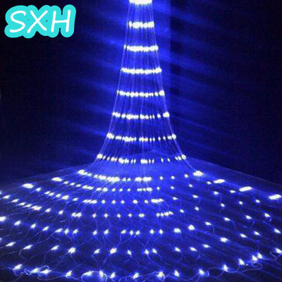 SXH LED น้ำตกไฟหยดไฟการสร้างแบบจำลองม่านไฟแสงกลางแจ้งกันน้ำไฟสตริงไฟตกแต่งคริสต์มาสวิ่งน้ำไฟนางฟ้าไฟ