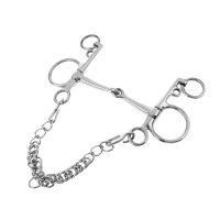 5 Inches Horse Bit Snaffle With Curb Chain and Curb Hooks -Durable and Rustless