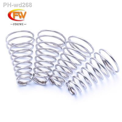 FINEWE 10pcs/lot Wholesal SUS304 Tower Pagoda Spring 0.5mm Wire Small Conical Pressure Compression Spring