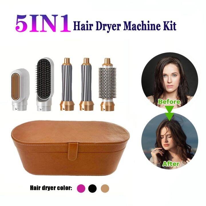 5 In 1 Hair Dryer Machine Kit Automatic Curler Iron Wand Hair