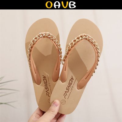 Hot sell OAVB Platform Shoes For Women Chain Flip Flops Casual Slippers Fashion Women Sandals Beach Slipper Outdoor Slides 2023 Summer