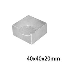 1/2PCS 40x40x20 Thick Quadrate Permanent Magnets Strip Neodymium Magnet N35 40x40x20mm Strong Magnetic Magnets 40x40x20