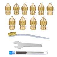 ㍿✜ MK8 Tip Nozzle Cleaning Kit Premium Brass Nozzles Brush for Makerbot CR10 Ender 3 V2 Anycubic Kobra Vyper Mega Aquila C2 S2 KP3S