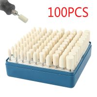 【CW】❄  100pcs Wool Felt Mounted Polishing Buffing Grinding for  Shank Electric Accessories