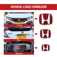 NEW 1PC Honda Red Logo Emblem Front Rear Steering Civic Accord Jazz City CRV HRV Depan Belakang ting