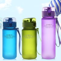 400ml/560ml Water Cup Sport Water Bottle Couple Water Cup Plastic Portable Water Container Anti-drop Outdoor Rope Water Bottle