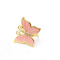 Decor Gold Table Christmas Party Buckle Dinner Hotel Butterfly Napkin Ring