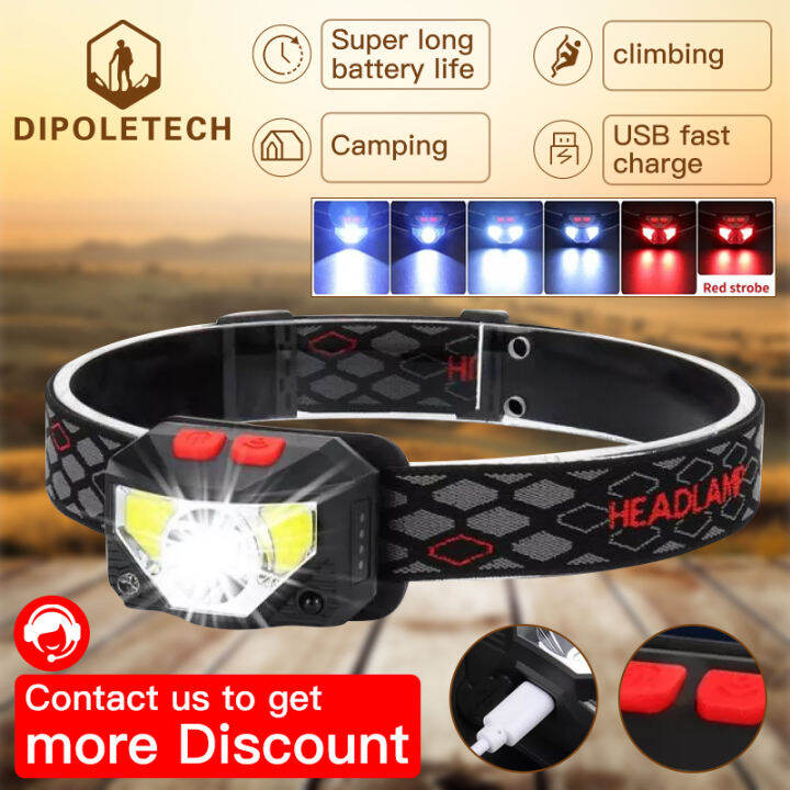 20000lums Rechargeable LED Headlamp Motion Sensor head lamp LED