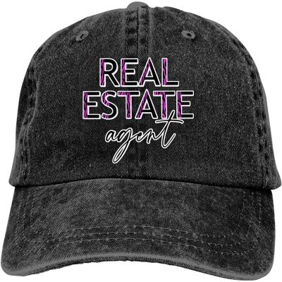 2023 New Fashion  Real Estate Agent Distressed Hat Washed Baseball Cap，Contact the seller for personalized customization of the logo