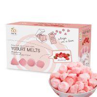 Wel-B​ Yogurt​ Melts​ Strawberry​ 42g. (โย​เกิร์ตกรอบ​ สตรอเบอร์รี่​ 42 กรัม) เด็ก ขนมสุขภาพ