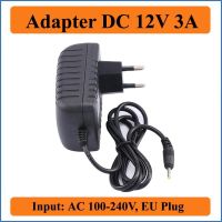 EU 12V อะแดปเตอร์3000mA DC 12V อะแดปเตอร์2.1-2.5Mm ตัวแปลง X 100V-240V ปลั๊ก AC 3A จ่ายไฟ DC 1ชิ้นเครื่องชาร์จไฟฟ้า AC 5.5มม. วงจรไฟฟ้าและชิ้นส่วน