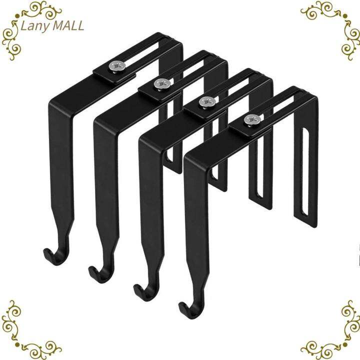 Metal Adjustable Cubicle Hangers Black Door Mirror Hanger Whiteboard