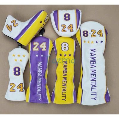 Kobe Mamba Mentality Golf Club Driver Fairway Woods Hybrid Ut Putter and Mallet Putter Headcover Sports Golf Club Accessories Equipment