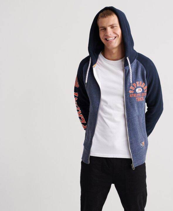 superdry-track-amp-field-zip-hood-ฮู้ดดี้-เสื้อฮู้ดแบบมีซิป-สำหรับผู้ชาย-สี-creek-navy-grindle