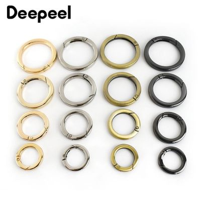 【CW】 5/10Pcs 16-38mm Metal Flat O Buckle Openable Clasp Starp Keychain Hardware Accessories