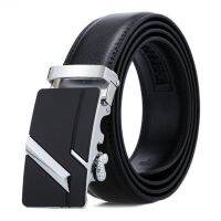 ₪❡☞ Men Belt Male Belts For Men Strap Quality Genuine Leather Belt Men Automatic Buckle black Belts Cummerbunds cinturon hombre