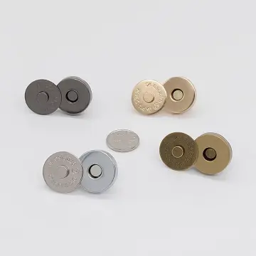 10/14/18mm Magnetic Snap Magnet Buttons Metal Fasteners Clasps for Bag  Handbag Purse Sewing Leather Hardware Accessories 50 Sets