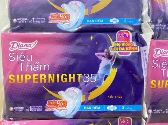 Combo 6 gói diana super night siêu ban đêm 35cm  1 gói 3 miếng - ảnh sản phẩm 2