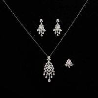 【lz】✑☍  HADIYANA-Conjunto de Jóias Cubic Zirconia para Mulheres Acessórios Elegantes do Casamento Jóias De Cristal Nupcial Vintage CN4211