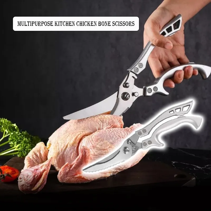 Japanese Multifunctional Food Scissors Stainless Steel Chicken