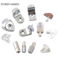 20Pcs Glass Shelf Brackets Suction Support Studs Pegs Shelves Fixed Bracket Cupboard Glass Supporter Holder Hardware Tools