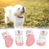 Pet Boots Polyester Dog Shoes Pink Running for Daily Wear