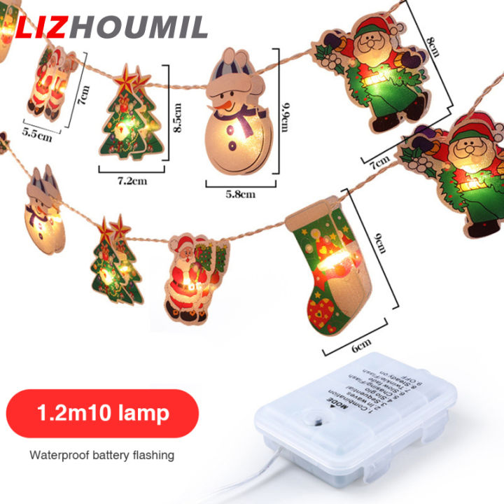 lizhoumil-ต้นคริสต์มาสสโนว์แมนไฟสตริงนำคริสต์มาสซานตาคลอส-พวงไฟเทพนิยายควบคุมระยะไกลสำหรับตกแต่งคริสต์มาส