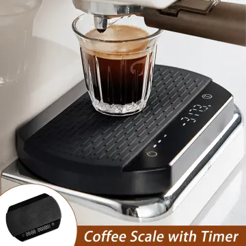 Pocket Small Coffee Scale with Timer 1000 x 0.1g Digital Gram Scale Large  LCD Screen Espresso Scale with Tare Function