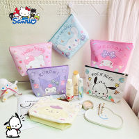 Sanrio Pochacco กระเป๋าแต่งหน้า Kuromi Cinnamoroll Hello s Kawaii อะนิเมะการ์ตูนน่ารักนักเรียนเครื่องสำอางกระเป๋าเก็บของขวัญหญิง