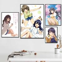 seishun buta yarou cartoon 24x36 Decorative Canvas Posters Room Bar Cafe Decor Gift Print Art Wall Paintings Drawing Painting Supplies