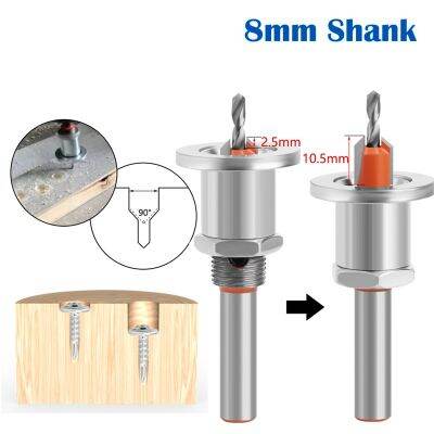 8mm Shank Router Bit HSS Countersink Woodworking Router CNC YG6X Woodworking Router Bit Milling Cutter Screw Extractor Hand Tool