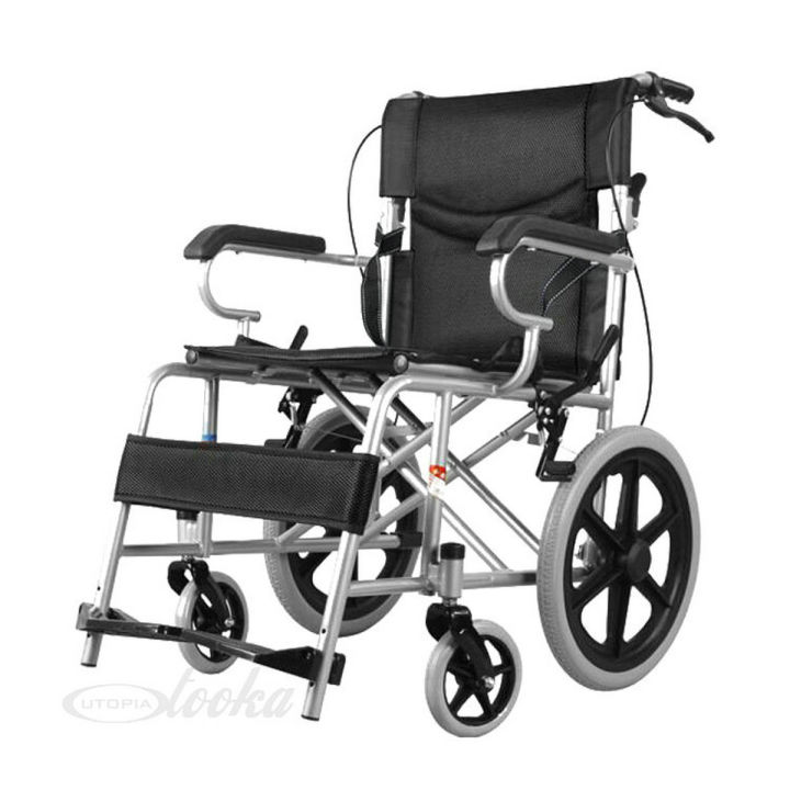 รถเข็นผู้ป่วย-รถเข็นผู้ป่วยพับได้-เก้าอี้วีลแชร์แบบพับเก็บได้แบบง่ายๆ-wheelchair-รถเข็นผู้สูงอายุ-วิวแชร์ผู้ป่วย-รถวีลแชวีลแชร์สีฟ้า-aa0