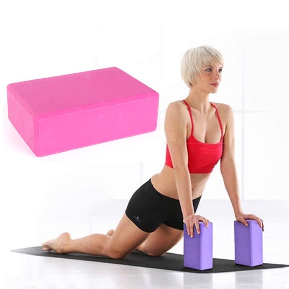2x Yoga Block Foam Fitness Brick Pilates Balance Stretching Exercise Gym Workout 