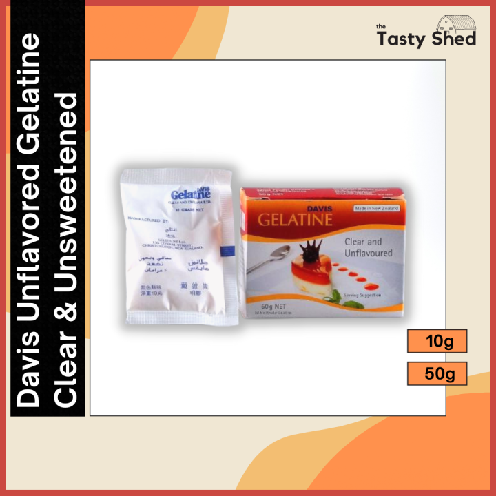 Davis Gelatine Powder Clear, Unflavored and Unsweetened (10g/50g) Keto/ Low Carb Lazada PH
