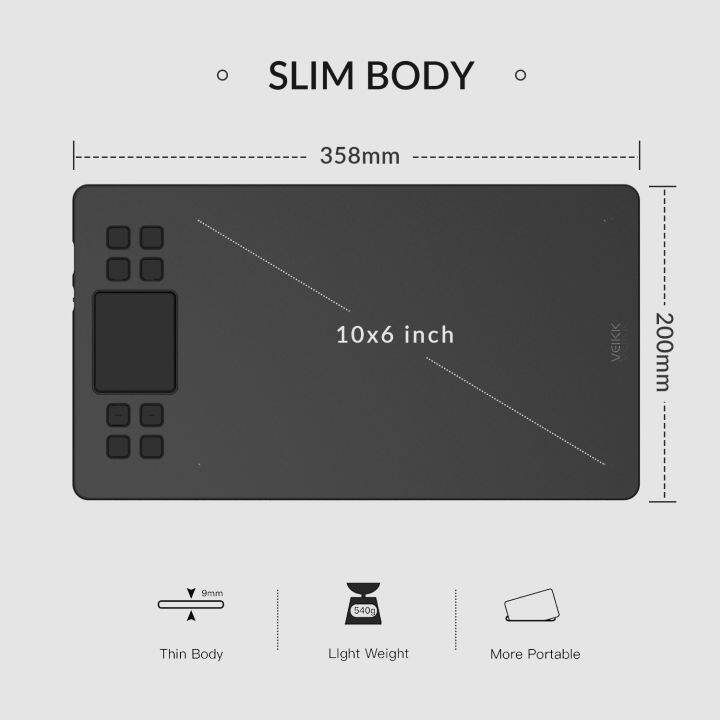 VEIKK A50 Drawing Tablets Digital Online Teaching Pad Support Android Linux Mac Windows With