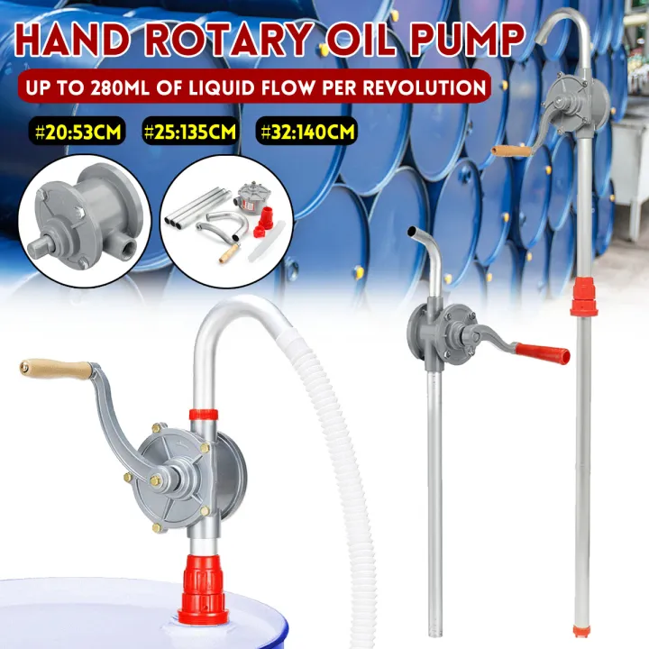 Aluminium Rotary Manual Siphon Oil Pump Hand Pressure Self Priming ...